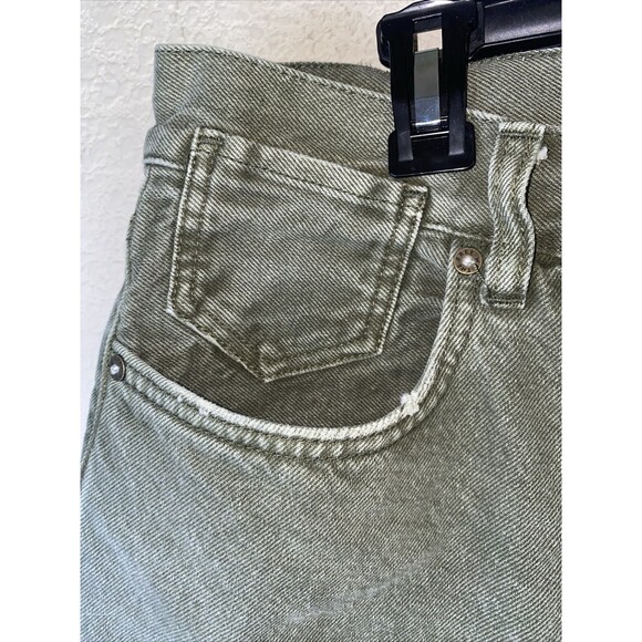 We the Free High Rise Sequoia Distressed Raw Hem Shorts Women 30 Button Fly Drop - Picture 7 of 12
